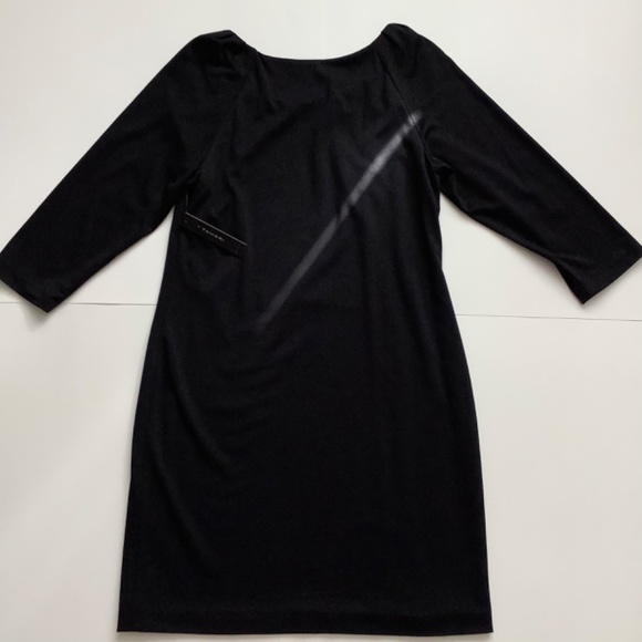 NWT TAHARI Black Boatneck Dress - Picture 5 of 5
